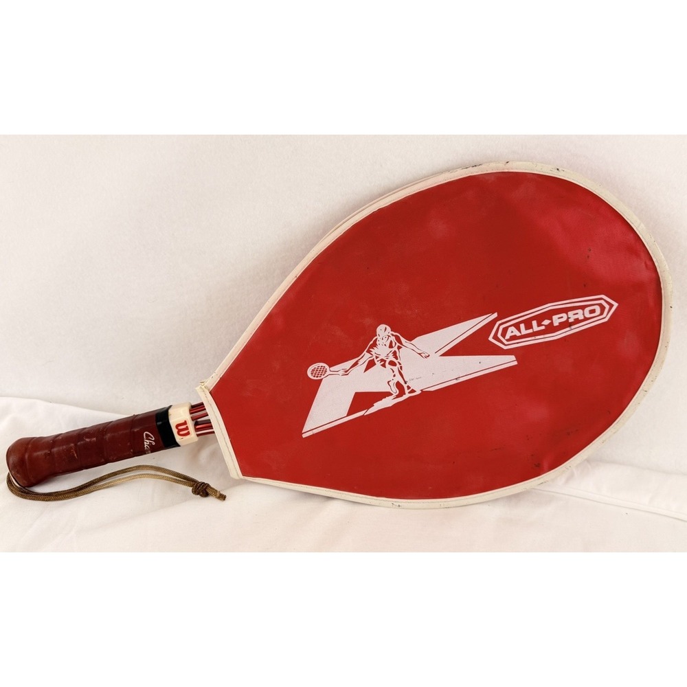 Wilson Championship Racquetball Racket Vintage 1970s Aluminum w/ All-Pro Cover